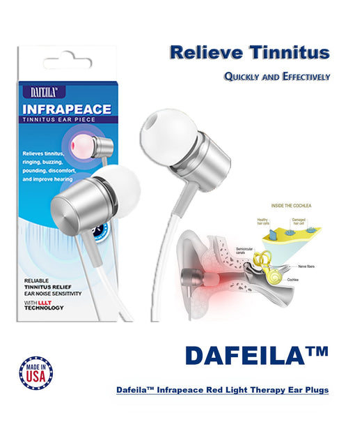 DAFEILAā¢ INFRAPEACE -Red Light Therapy Ear Plugs š