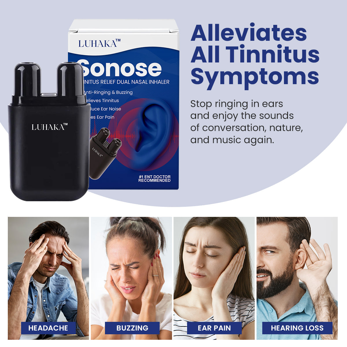 LUHAKA™ Sonose Tinnitus Relief Dual Nasal Inhaler 🌟