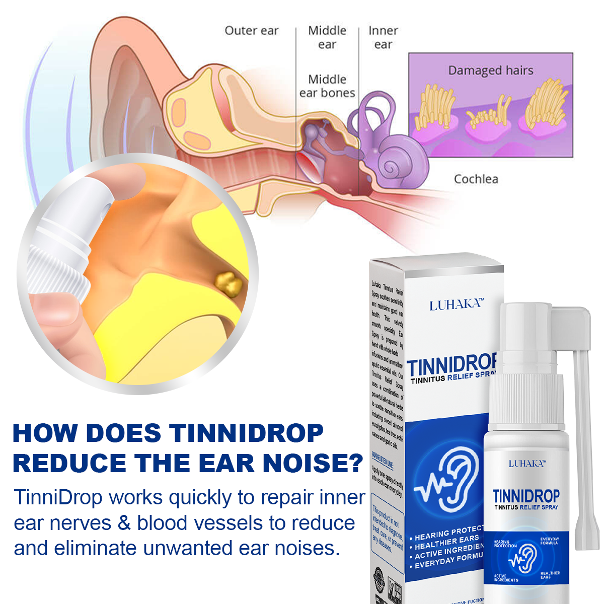 LUHAKA™ TinniDrop Tinnitus Relief Spray 2💎 50%OFF TODAY ! !